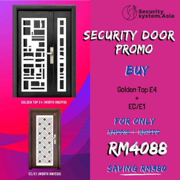 GOLDEN TOP E-Series Security Door Promotion Bundle 2 security door malaysia kuala lumpur 01