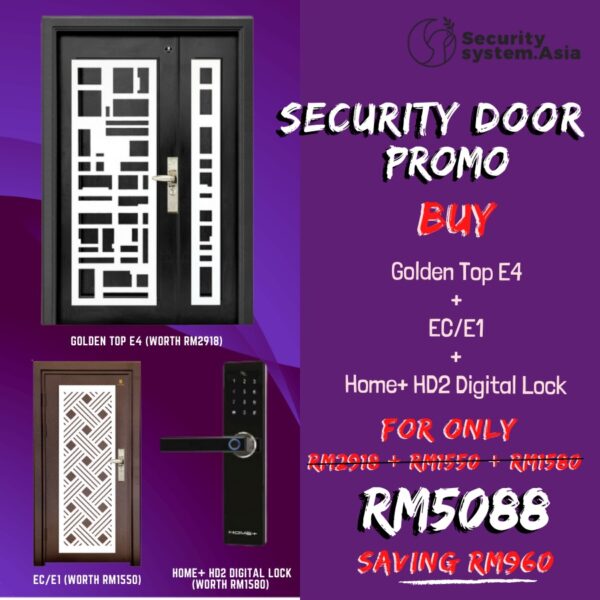 GOLDEN TOP E-Series Security Door Promotion Bundle 1 security door malaysia kl puchong 01