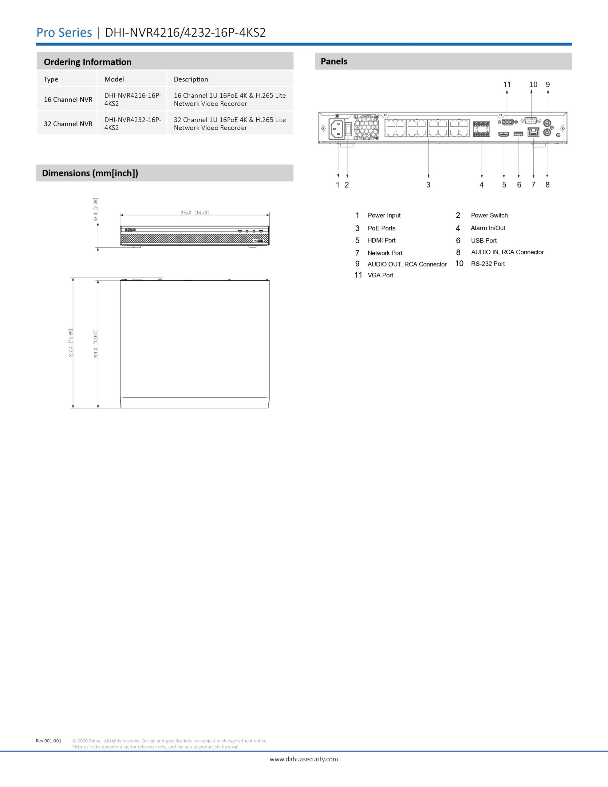 thumbnail interactive-video image 1 of Original Dahua NVR4232-16P-4KS3 32-Channel 4K IP Network Video Recorder With 16 PoE Ports 1 of 6